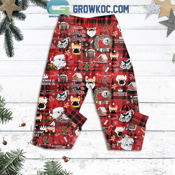 Georgia Bulldogs Have A Glory Xmas 2024 Christmas Fleece Pajamas Set