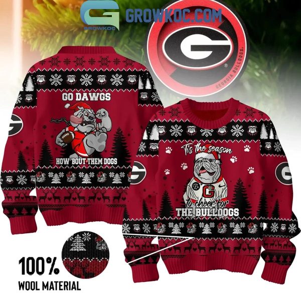 Georgia Bulldogs How About Them Dogs Christmas Go Dawgs Ugly Sweater