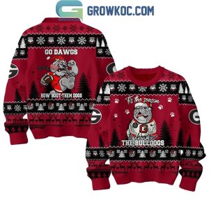 Georgia Bulldogs How About Them Dogs Christmas Go Dawgs Ugly Sweater