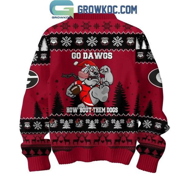 Georgia Bulldogs How About Them Dogs Christmas Go Dawgs Ugly Sweater