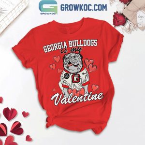 Georgia Bulldogs Is My Valentine 2025 Fleece Pajamas Set