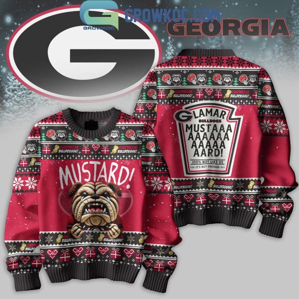 Georgia Bulldogs Mustard Kendrick Lamar Christmas Ugly Sweater