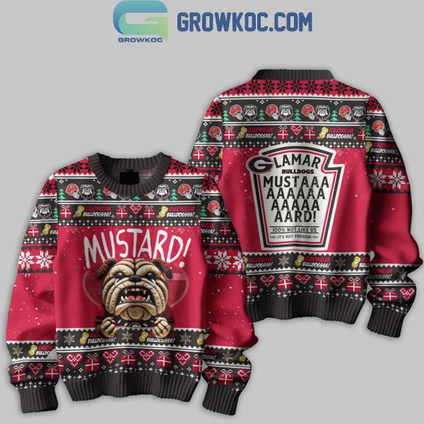 Georgia Bulldogs Mustard Kendrick Lamar Christmas Ugly Sweater