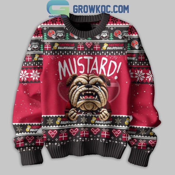 Georgia Bulldogs Mustard Kendrick Lamar Christmas Ugly Sweater