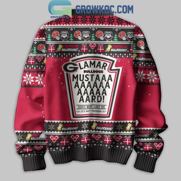 Georgia Bulldogs Mustard Kendrick Lamar Christmas Ugly Sweater