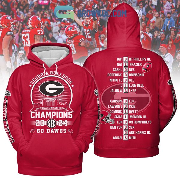 Georgia Bulldogs SEC Championship 2024 Champions Red Version Hoodie T-Shirt