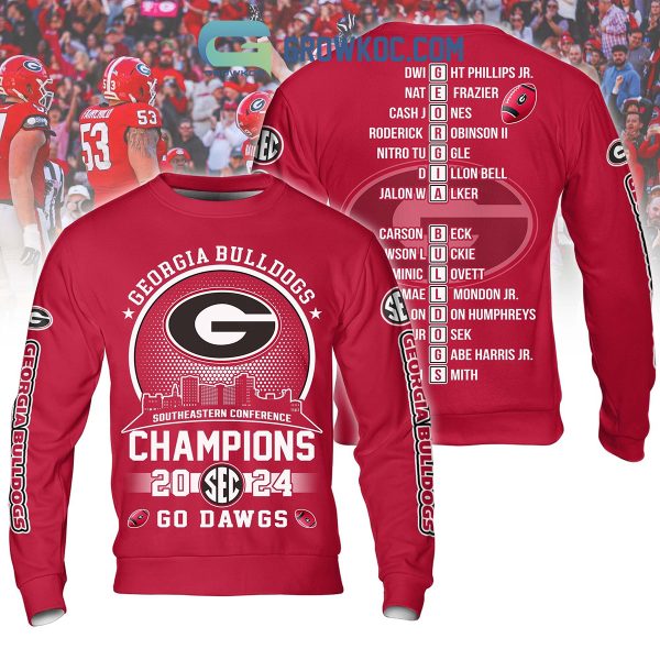 Georgia Bulldogs SEC Championship 2024 Champions Red Version Hoodie T-Shirt