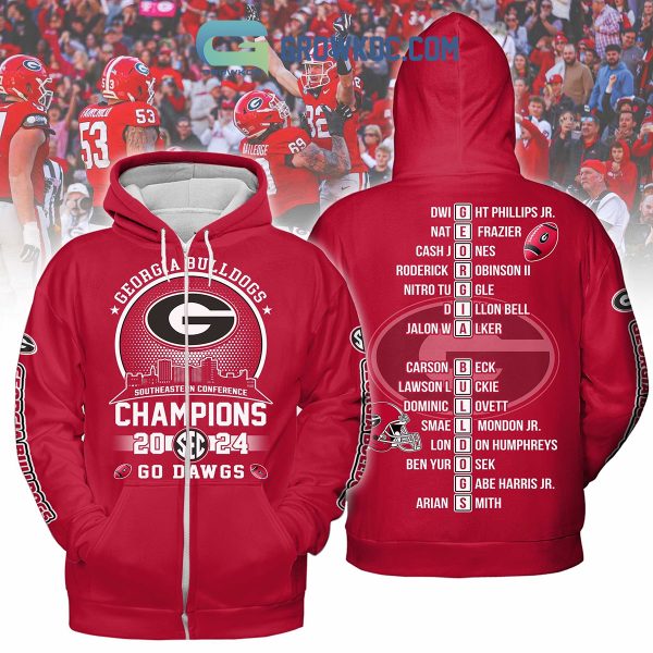 Georgia Bulldogs SEC Championship 2024 Champions Red Version Hoodie T-Shirt