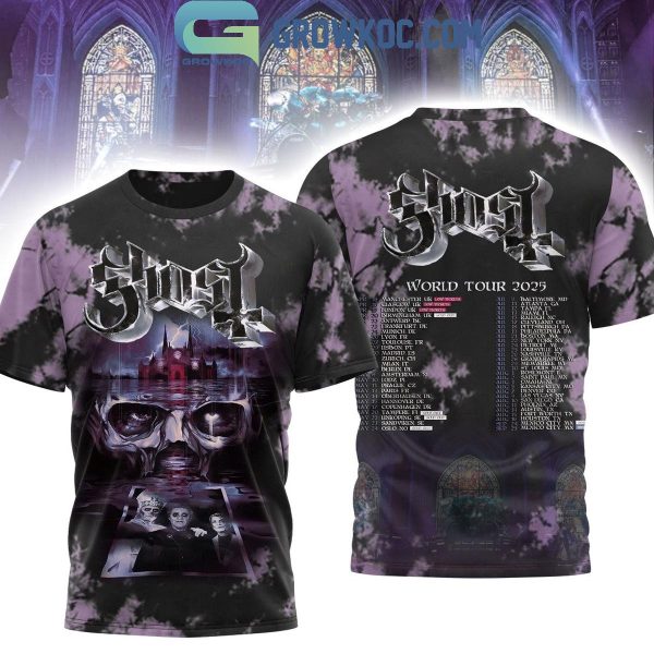 Ghost Rock Band World Tour 2025 The Schedule Hoodie T-Shirt