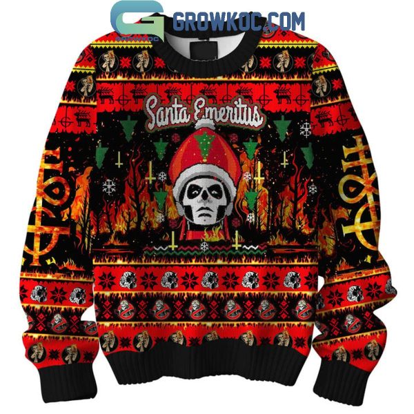 Ghost Santa Emeritus Merry Ghostmas Merry Christmas 2024 Ugly Sweater