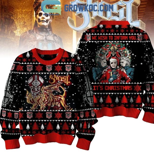 Ghost We Wish To Inform You It’s Christmas Ugly Sweater