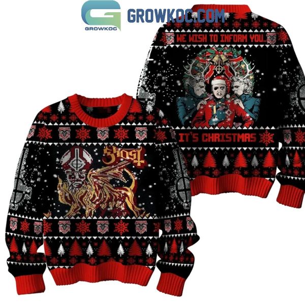 Ghost We Wish To Inform You It’s Christmas Ugly Sweater