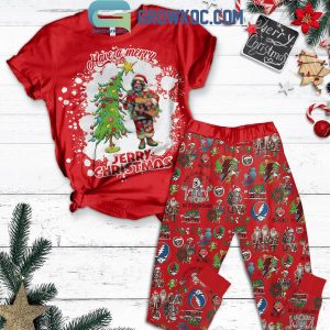 Grateful Dead Have A Merry Jerrymas Christmas Fleece Pajamas Set