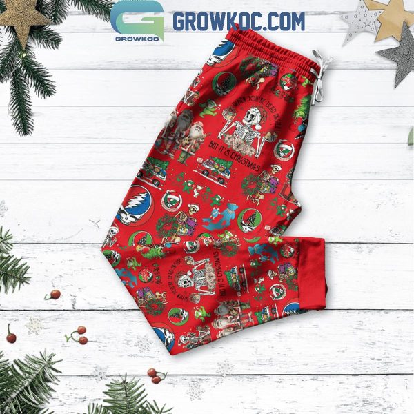 Grateful Dead Have A Merry Jerrymas Christmas Fleece Pajamas Set