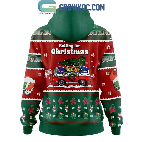 Grateful Dead Merry Christmas 2024 Rolling For Christmas Hoodie Sweater