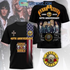 Guns N’ Roses 1985-2025 40th Anniversary Show Tour Hoodie T-Shirt