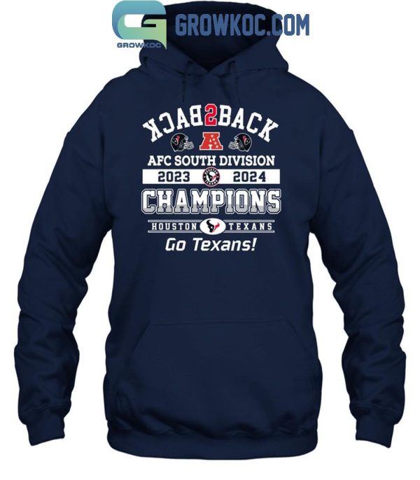 Houston Texans AFC South Division 2023-2024 Champions T-Shirt