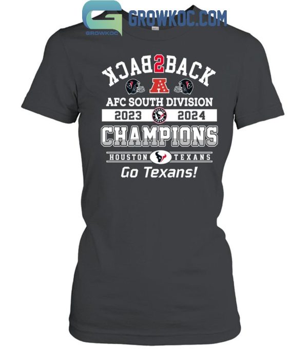 Houston Texans AFC South Division 2023-2024 Champions T-Shirt