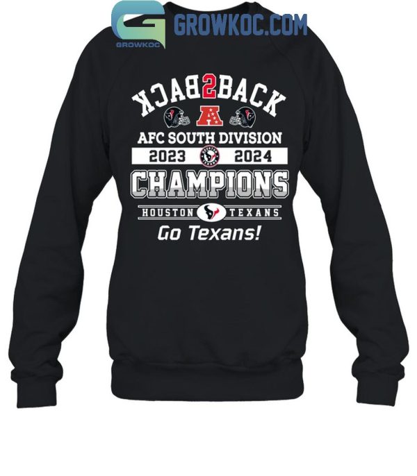 Houston Texans AFC South Division 2023-2024 Champions T-Shirt