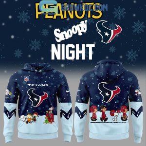 Houston Texans Cheer Christmas Night With Peanuts And Snoopy Hoodie Long Pants