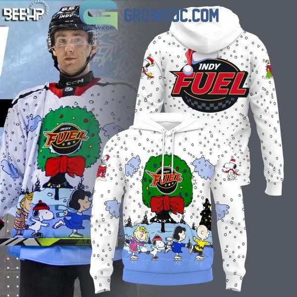 Indy Fuel Christmas Snoopy Peanuts Ice Skating Winter 2024 Hoodie T-Shirt