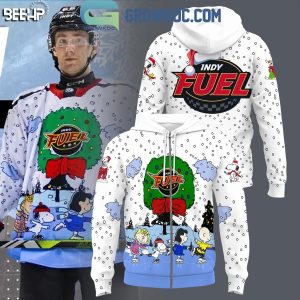 Indy Fuel Christmas Snoopy Peanuts Ice Skating Winter 2024 Hoodie T-Shirt