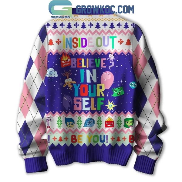 Inside Out Believe In Yourself Be You Christmas Ugly Sweater