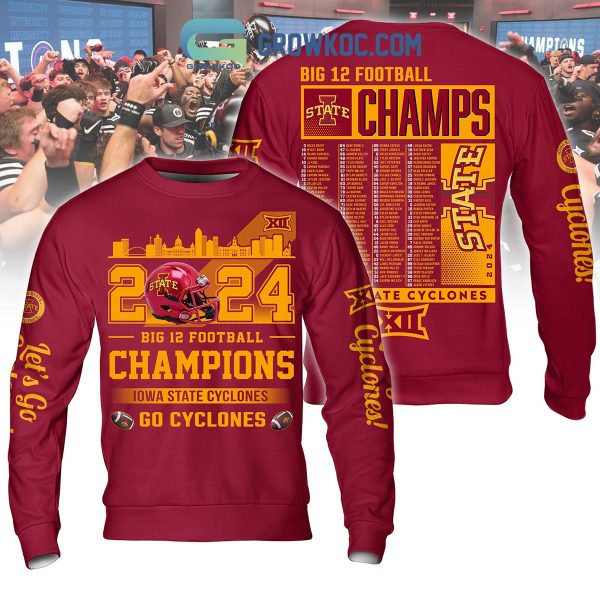 Iowa State Cyclones Big 12 Champions 2024 Red Version Hoodie T-Shirt