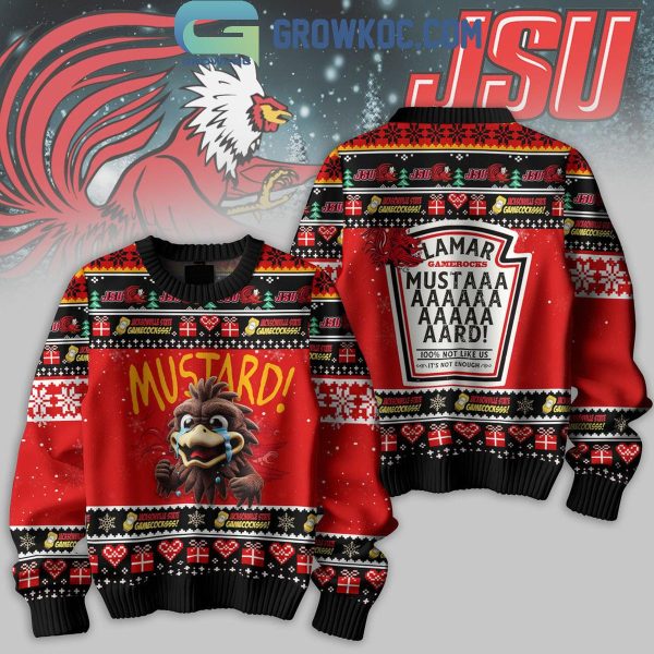 Jackson State Gamecocks Mustard Kendrick Lamar Christmas Ugly Sweater