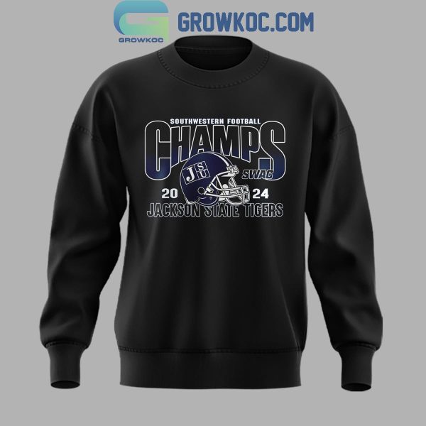 Jackson State Tigers 2024 Southwestern Athletic Conference Champs Hoodie T-Shirt