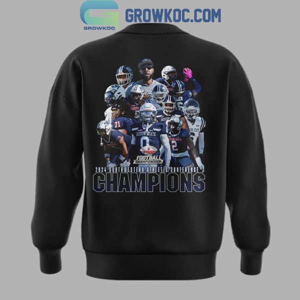 Jackson State Tigers 2024 Southwestern Athletic Conference Champs Hoodie T-Shirt