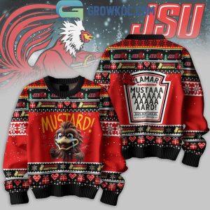 Jacksonville State Gamecocks Mustard Not Like Us Christmas Ugly Sweater