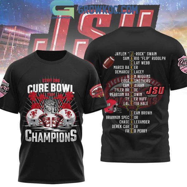 Jacksonville State Gamecocks Staff DNA Cure Bowl 2024 Champions Hoodie T-Shirt