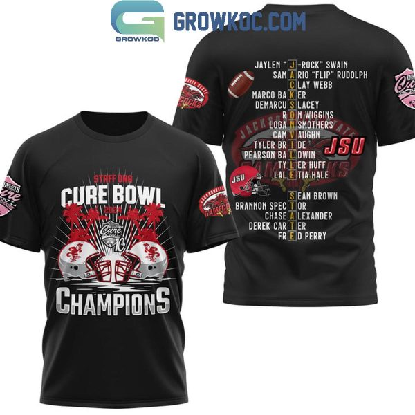 Jacksonville State Gamecocks Staff DNA Cure Bowl 2024 Champions Hoodie T-Shirt