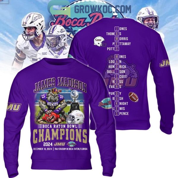 James Madison Dukes Football 2024 Boca Ration Bowl Winner Hoodie T-Shirt