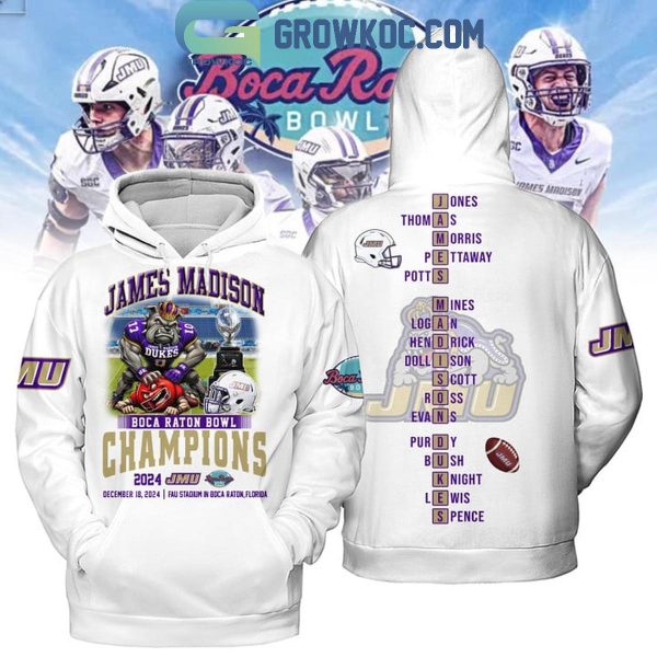 James Madison Dukes Football 2024 Boca Ration Bowl Winner Hoodie T-Shirt