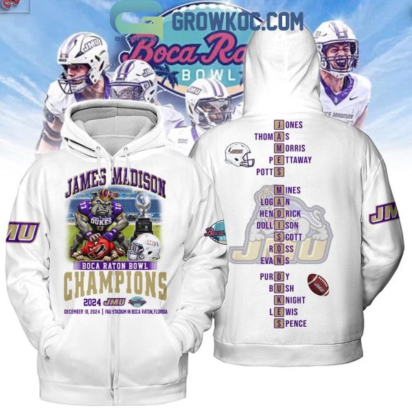 James Madison Dukes Football 2024 Boca Ration Bowl Winner Hoodie T-Shirt