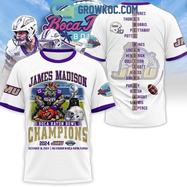 James Madison Dukes Football 2024 Boca Ration Bowl Winner Hoodie T-Shirt