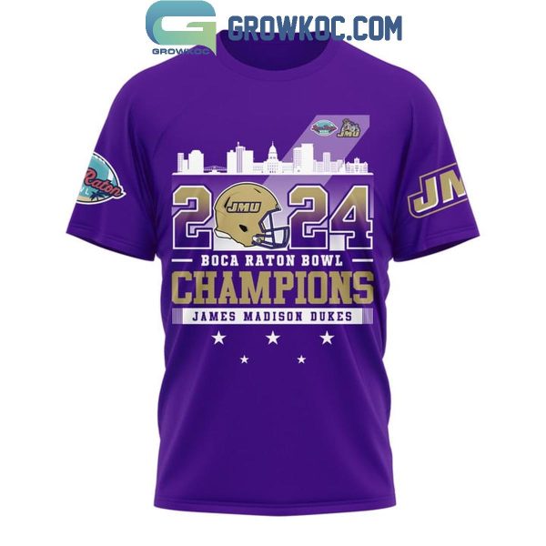 James Madison Dukes Champions Of Boca Raton Bowl 2024 Hoodie T-Shirt