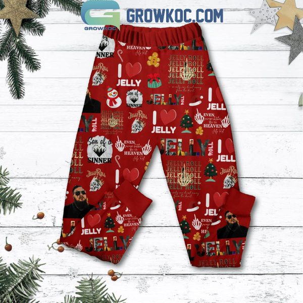 Jelly Roll Have Yourself A Beautifully Broken Christmas Fleece Pajamas Set