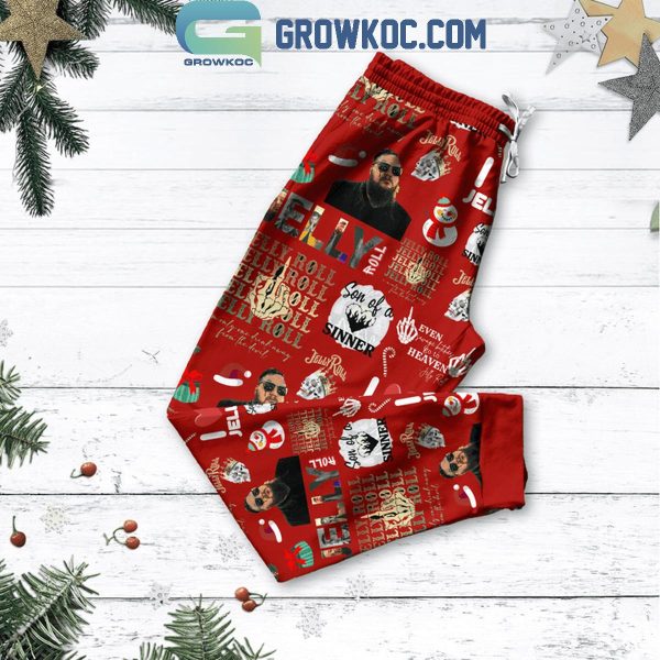 Jelly Roll Have Yourself A Beautifully Broken Christmas Fleece Pajamas Set