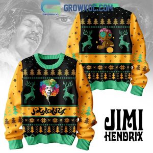 Jimi Hendrix The Wind Cries Mary Merry Christmas 2024 Ugly Sweater