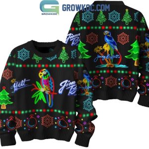 Jimmy Buffett Neon Lights Christmas Night Ugly Sweater