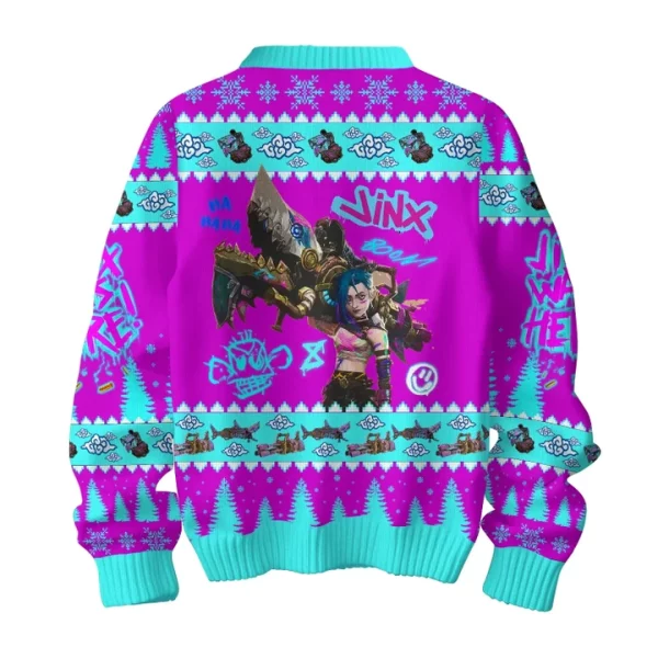 Jinx Of Arcane League Of Legends 2024 Christmas Ugly Sweater