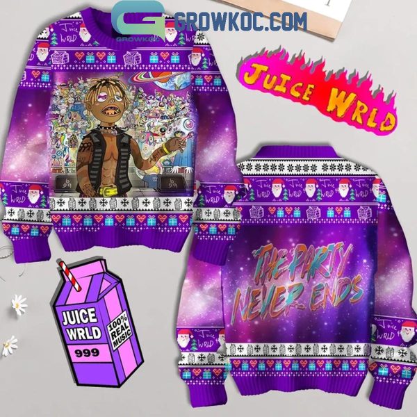 Juice Wrld The Party Never Ends 2024 Christmas Ugly Sweater