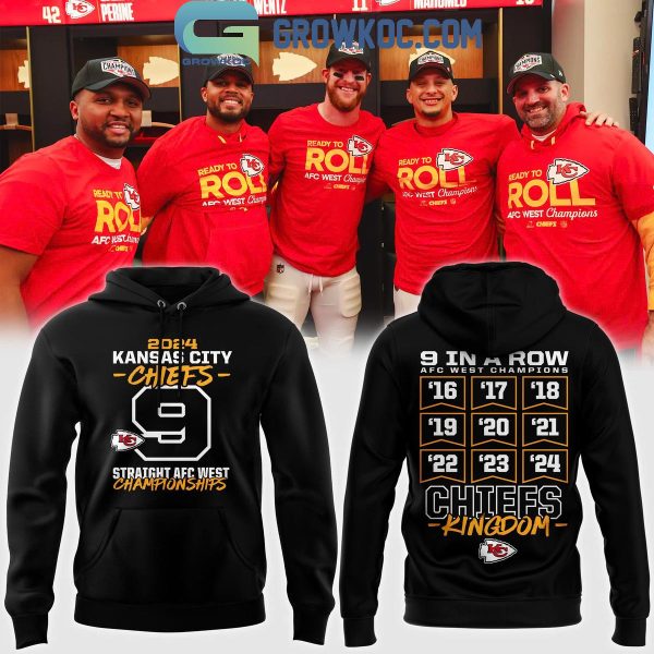 Kansas City Chiefs 2024 AFC West Division Champions Locker Room Hoodie T-Shirt