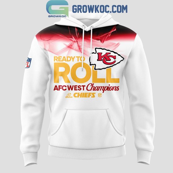 Kansas City Chiefs 9 Straight AFC West 2024 Champs Roll Hoodie T-Shirt