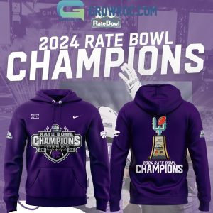 Kansas State Wildcats Football 2024 Rate Bowl Champions Purple Hoodie T Shirt