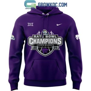 Kansas State Wildcats Football 2024 Rate Bowl Champions Purple Hoodie T Shirt