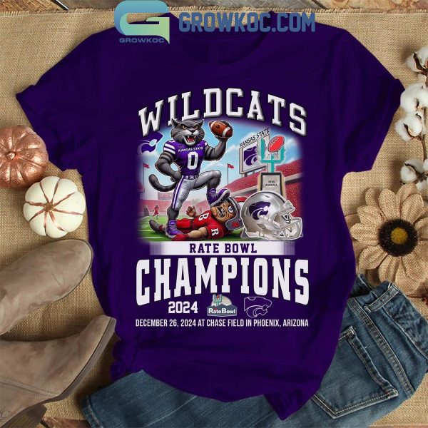 Kansas State Wildcats Rate Bowl Champions 2024 Celebrating T-Shirt